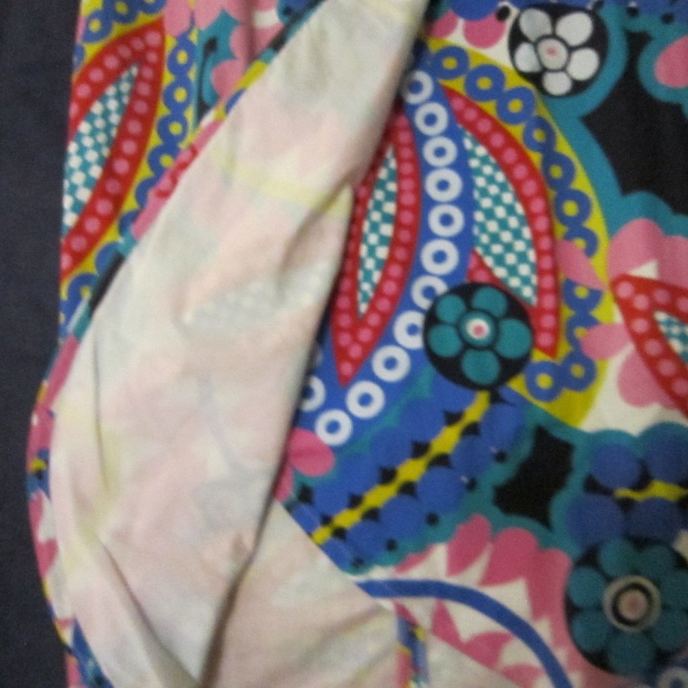 Bold Floral Midi Skirt in Pink & Blue - Picture 4 of 7